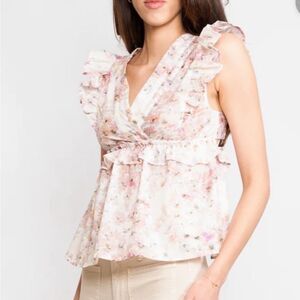 Munthe Herb Organic Cotton & Silk Top In Rose Size 8 NWT